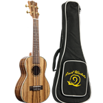 Amahi SNAILZEBUKC-EQ  Ukulele, Concert Snail Zebrawood Concert W/EG