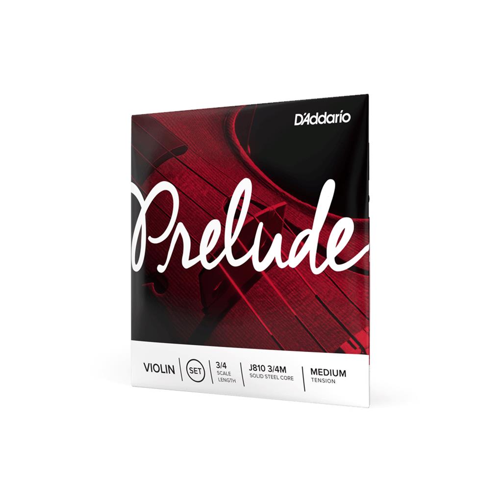 D'Addario Prelude 3/4 Violin Set Medium (J810 3/4M)