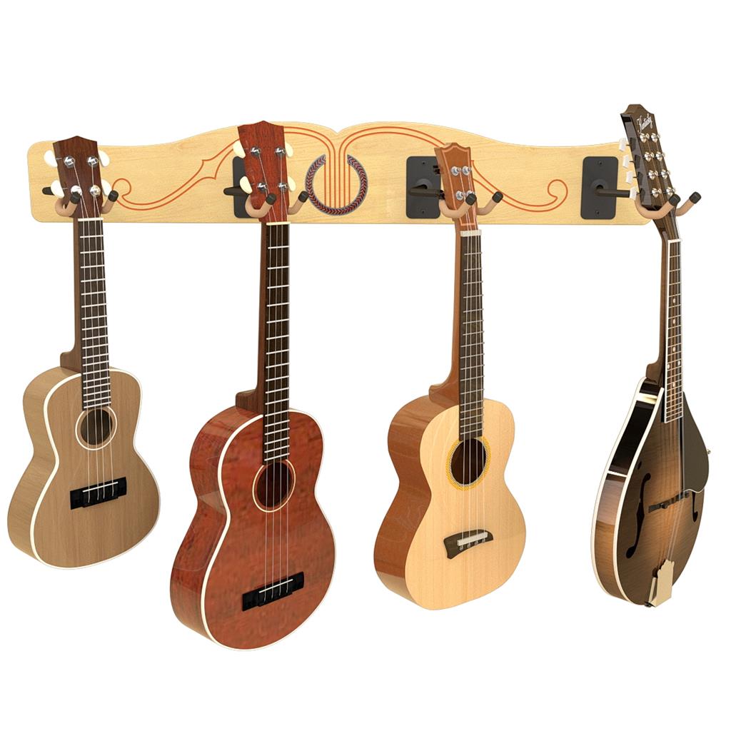 The Pro-File™ Wall-Mounted Ukulele & Mandolin Hanger by A&S Crafted Products