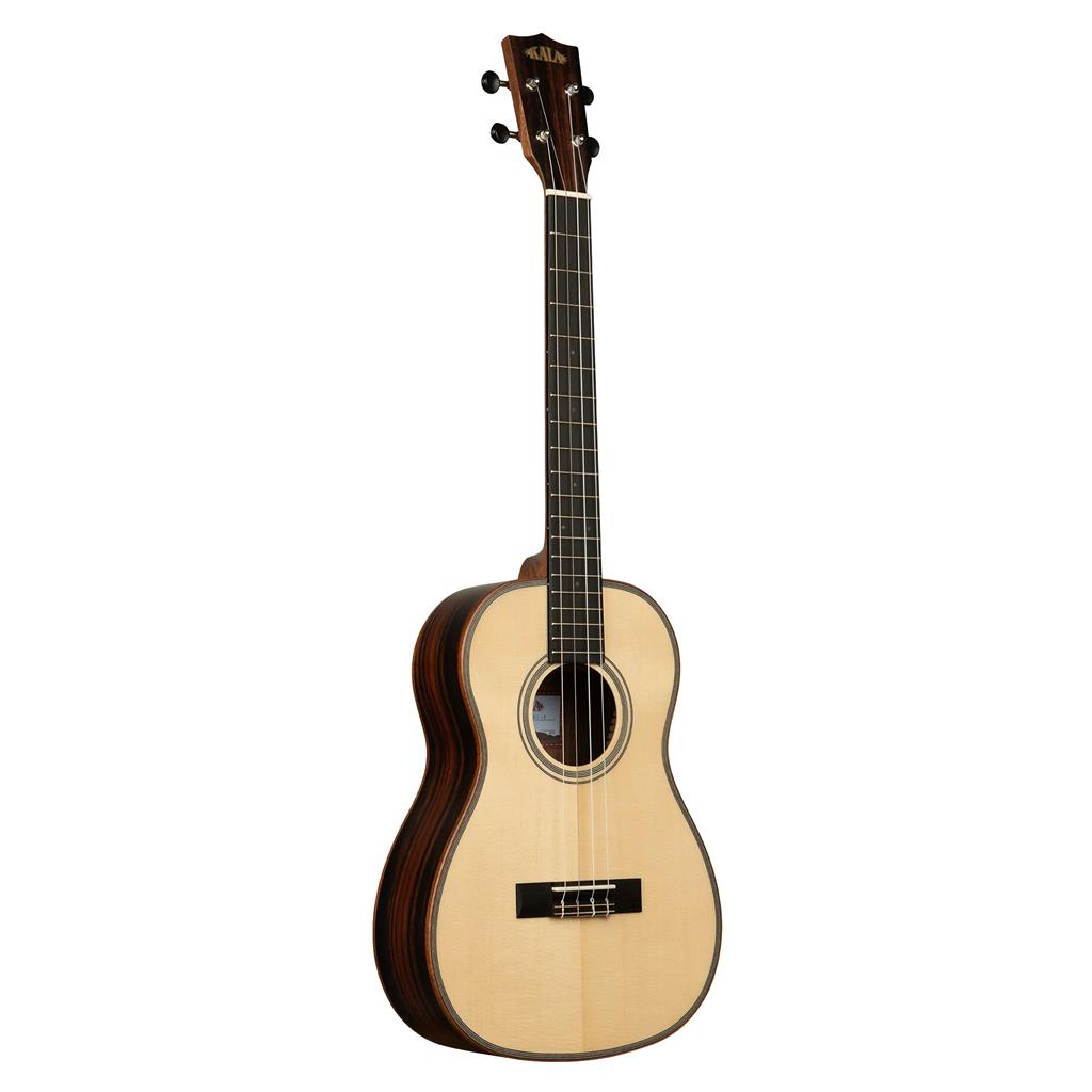 Kala Solid Spruce Top Striped Ebony Baritone Ukulele