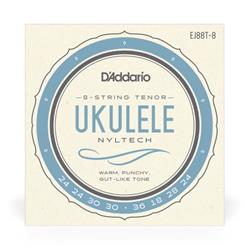 D'Addario EJ88T-8 Set Nyltech Ukulele, 8-String Tenor