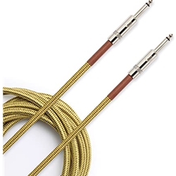 D'Addario PW-BG-20TW Custom Series Braided Instrument Cable, Tweed, 20'