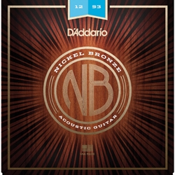 D'Addario   NB1253 Nickel Bronze Acoustic Guitar Strings, Light, 12-53