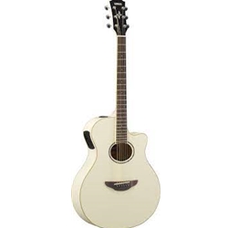 Yamaha APX600VW Vintage White Thin-line Acoustic Electric Guitar